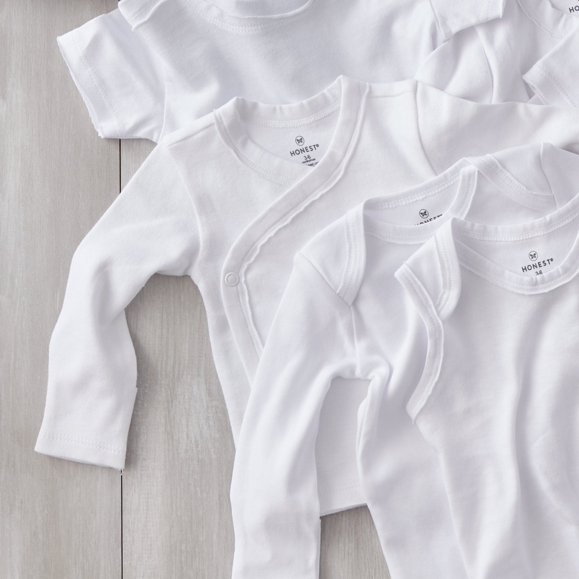 3-Pack Organic Cotton Long Sleeve Side-Snap tops