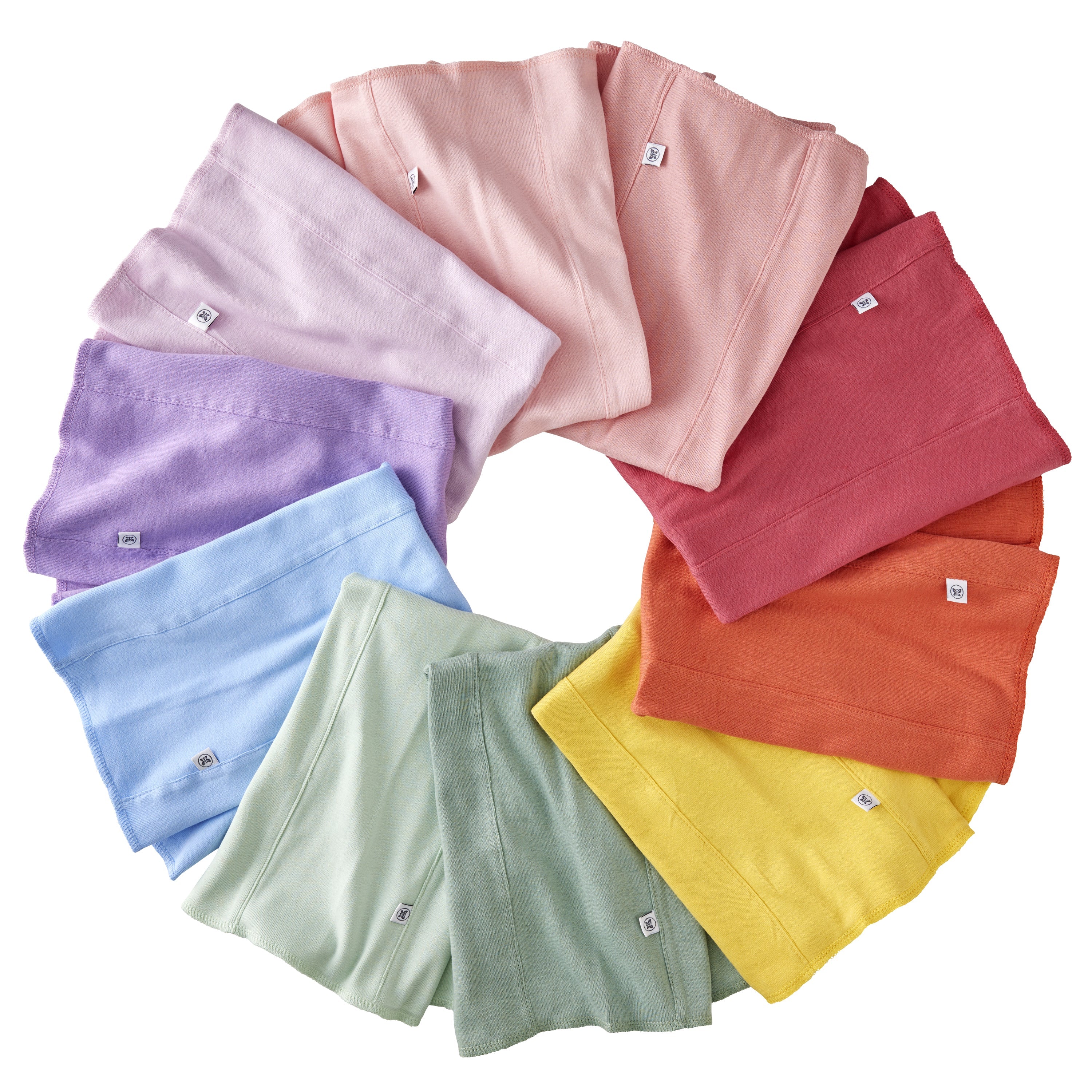 20-Pack Organic Cotton Long Sleeve Bodysuit & Knit Tri-fold Burp Cloth Bundle