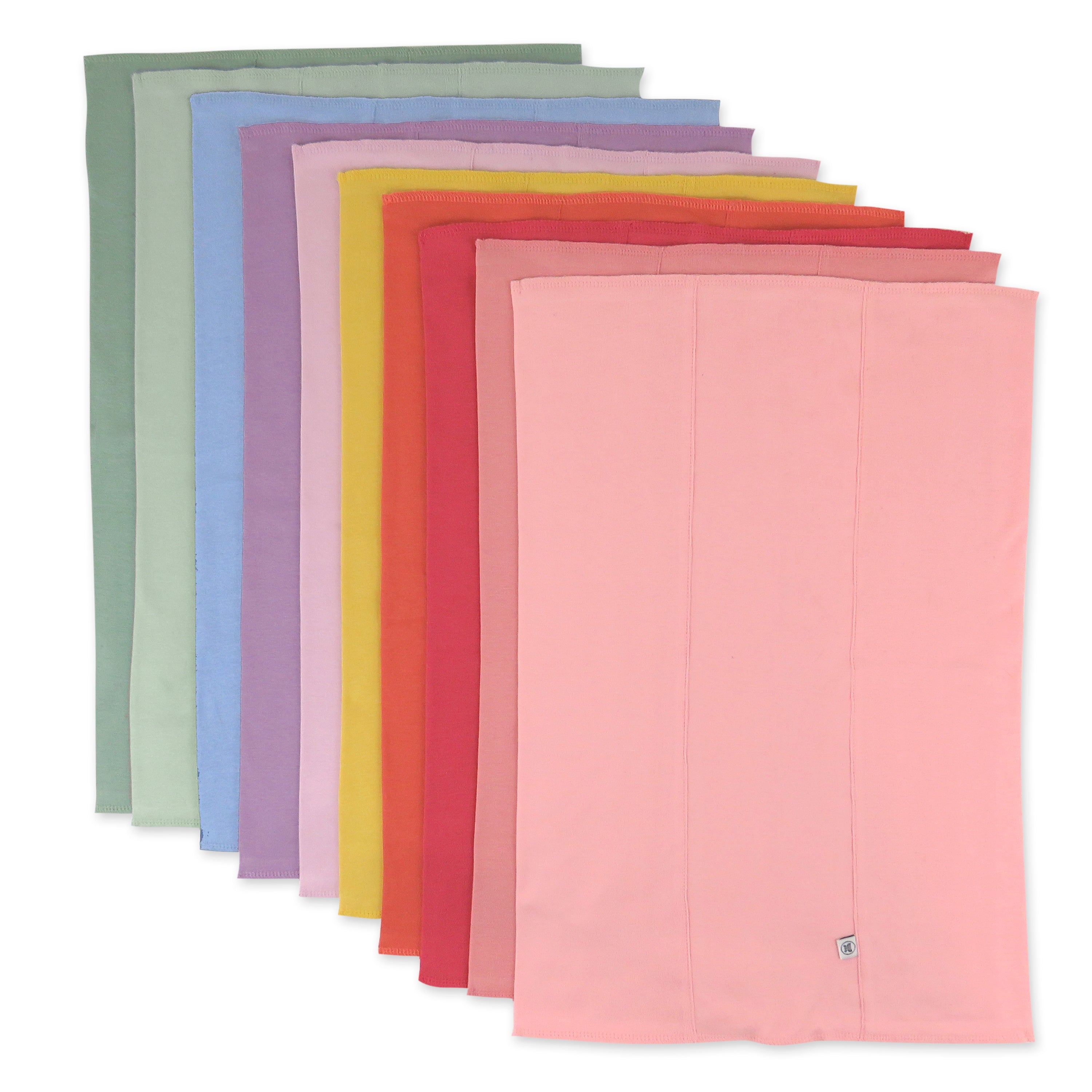 20-Pack Organic Cotton Long Sleeve Bodysuit & Knit Tri-fold Burp Cloth Bundle