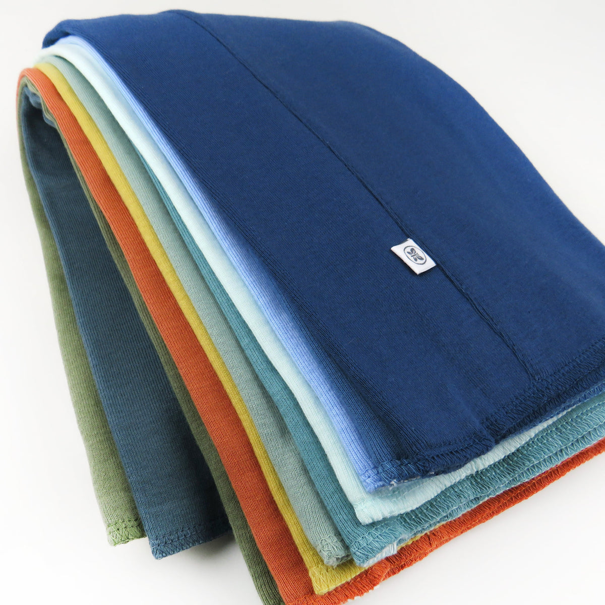 10-Pack Organic Cotton Knit Tri-fold Burp Cloths