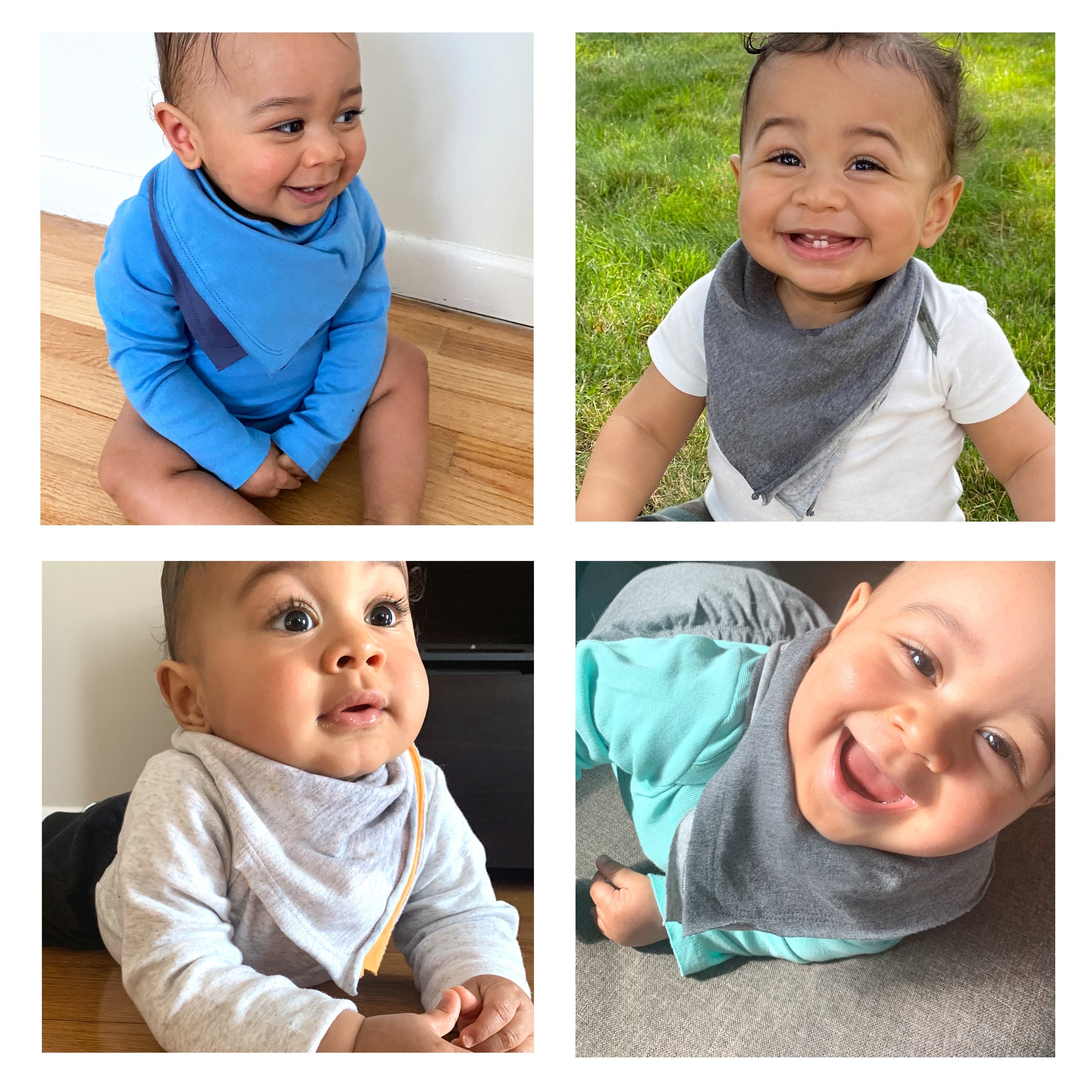 Multipack Organic Cotton Reversible Bandana Bibs