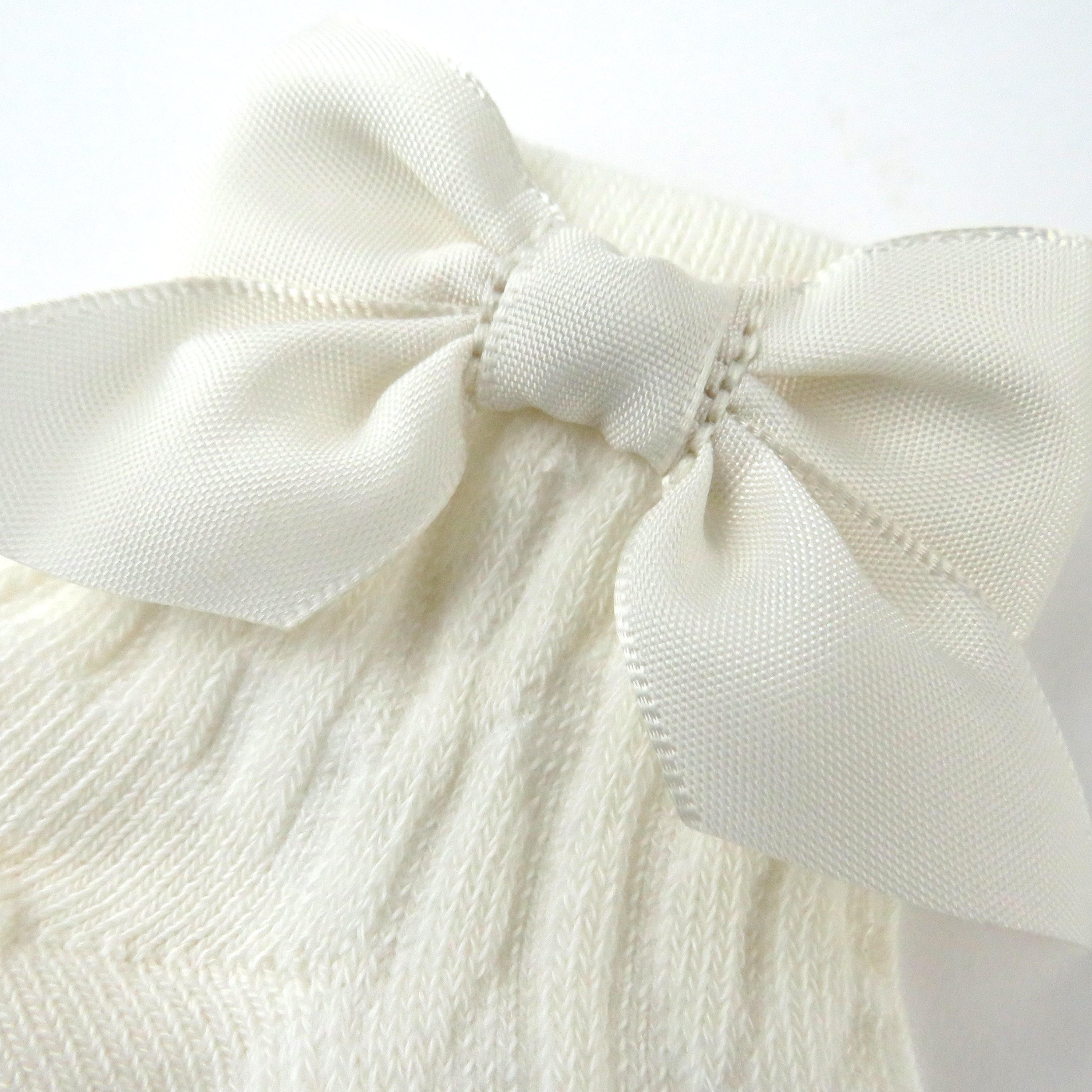 Cable Knit Sock with Bow