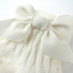 Cable Knit Sock with Bow