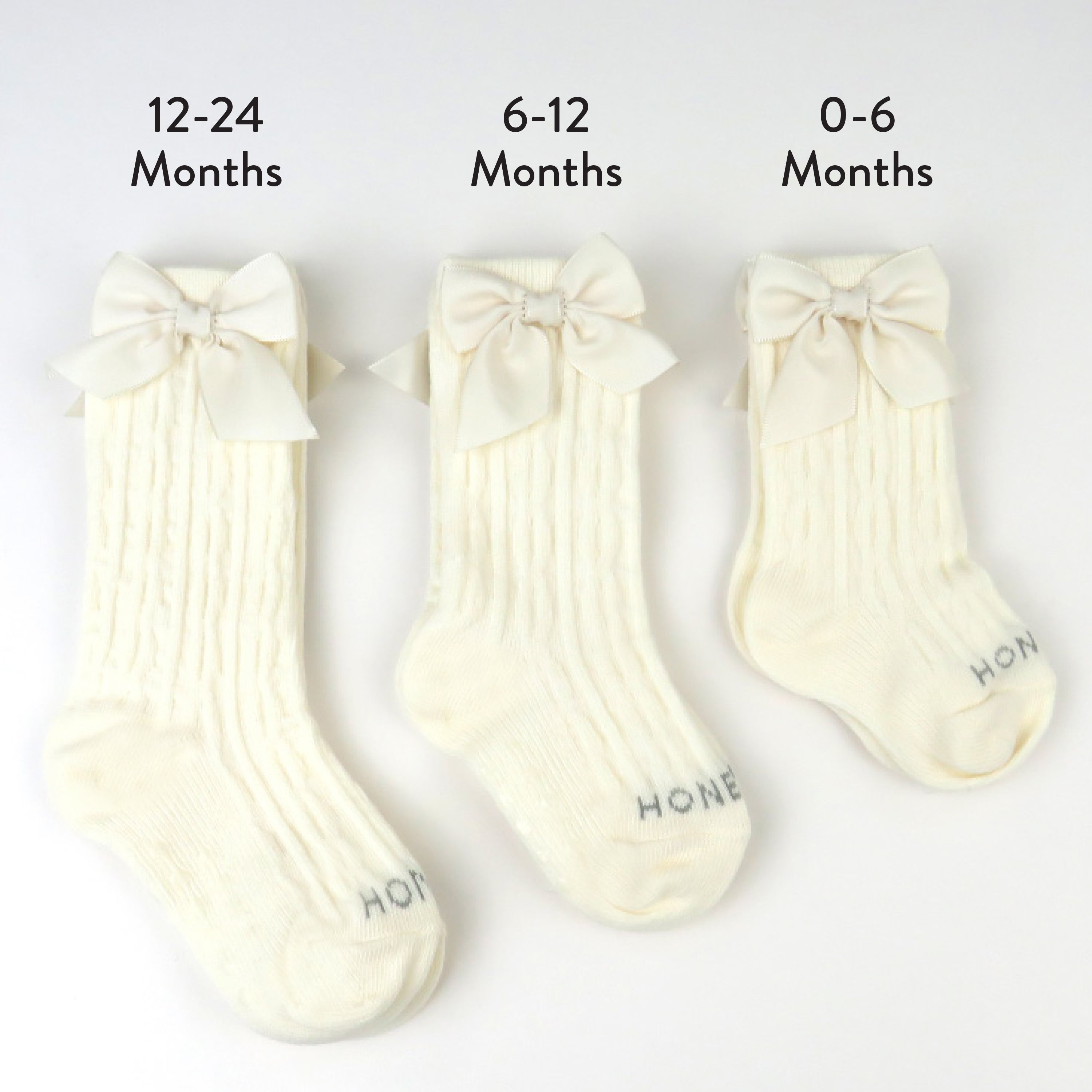 Cable Knit Knee Sock with Bow