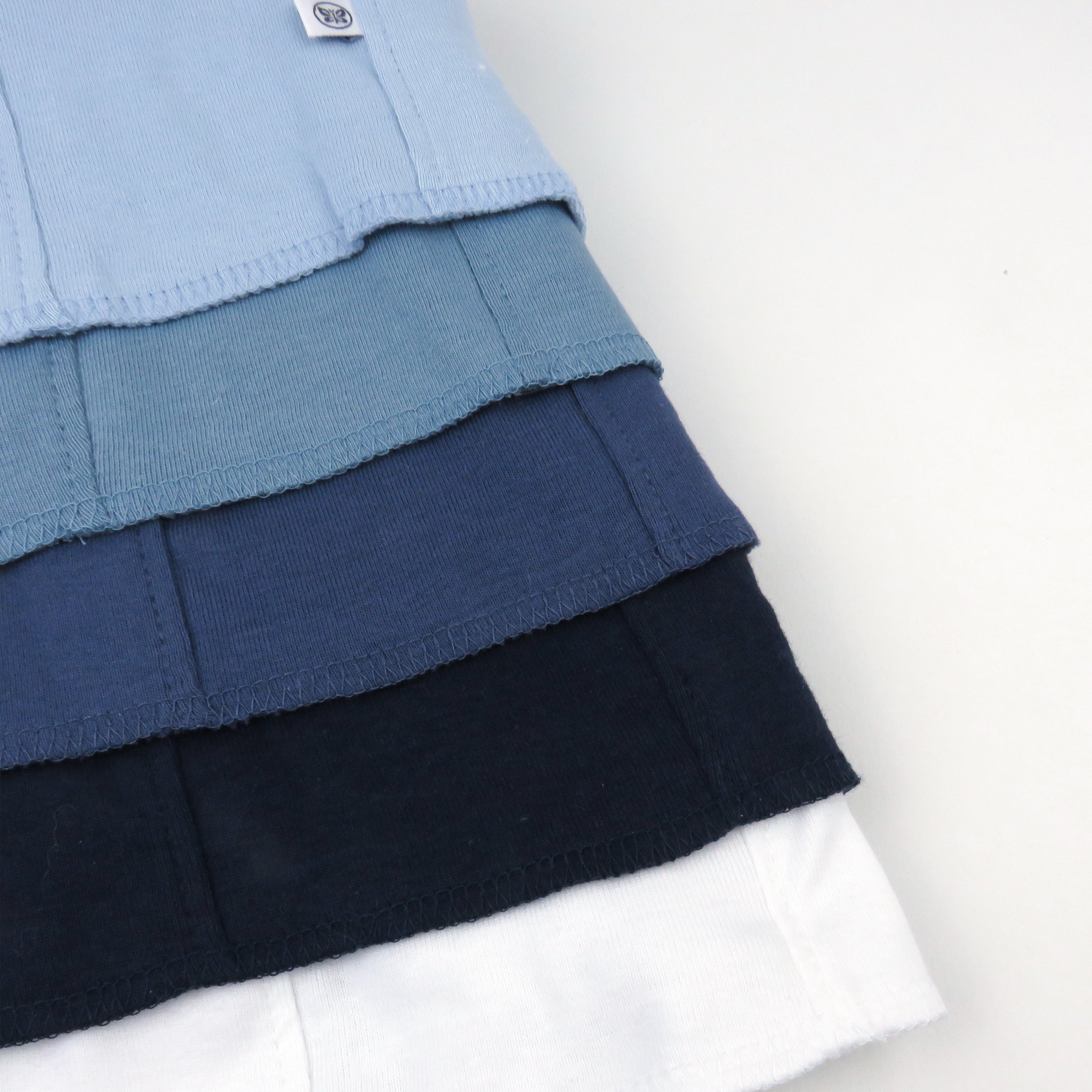 5-Pack Organic Cotton Knit Tri-fold Burp Cloths