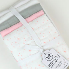 5-Pack Organic Cotton Multi-layer Woven Burp Cloths