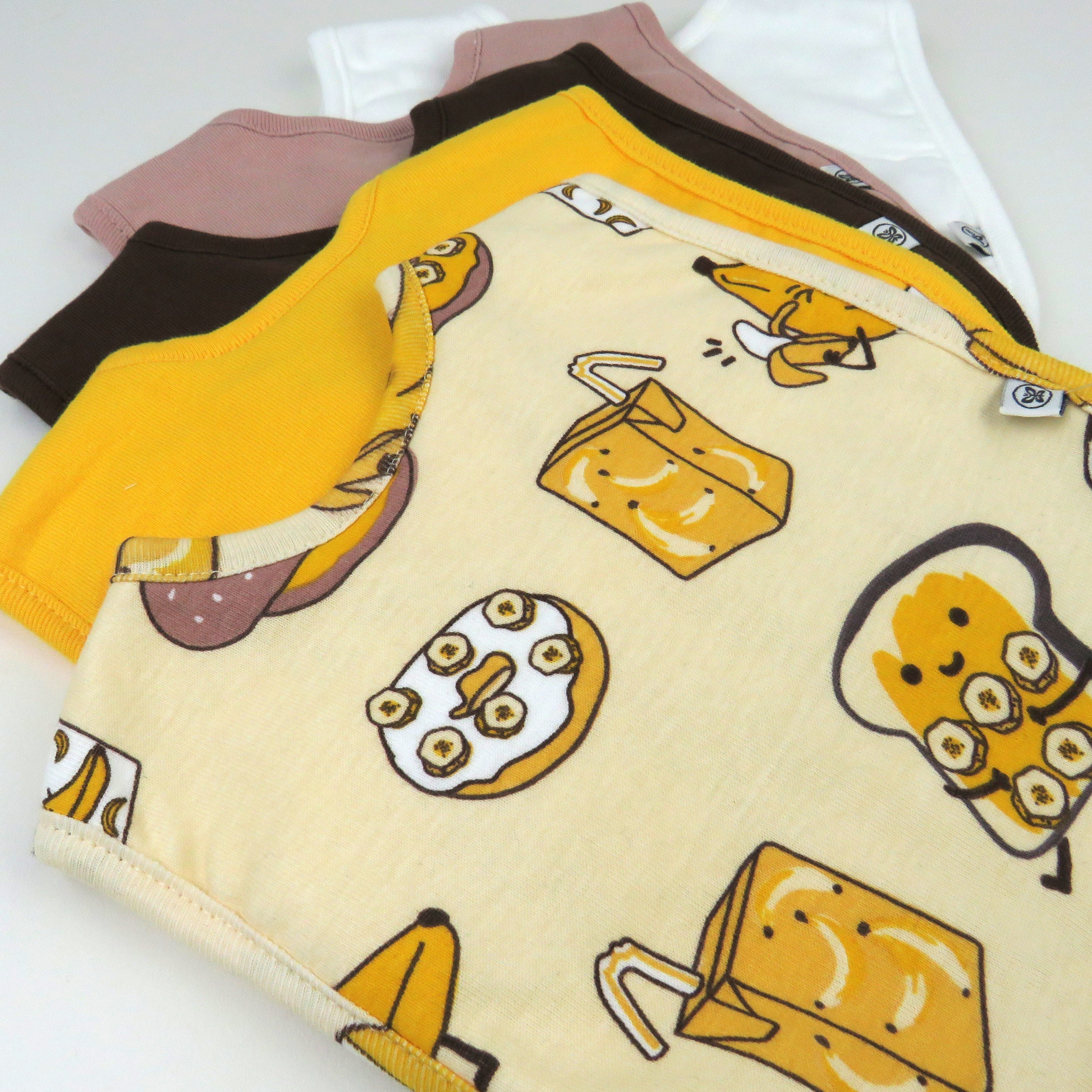 5-Pack Organic Cotton 4 in 1 Reversible Bibs