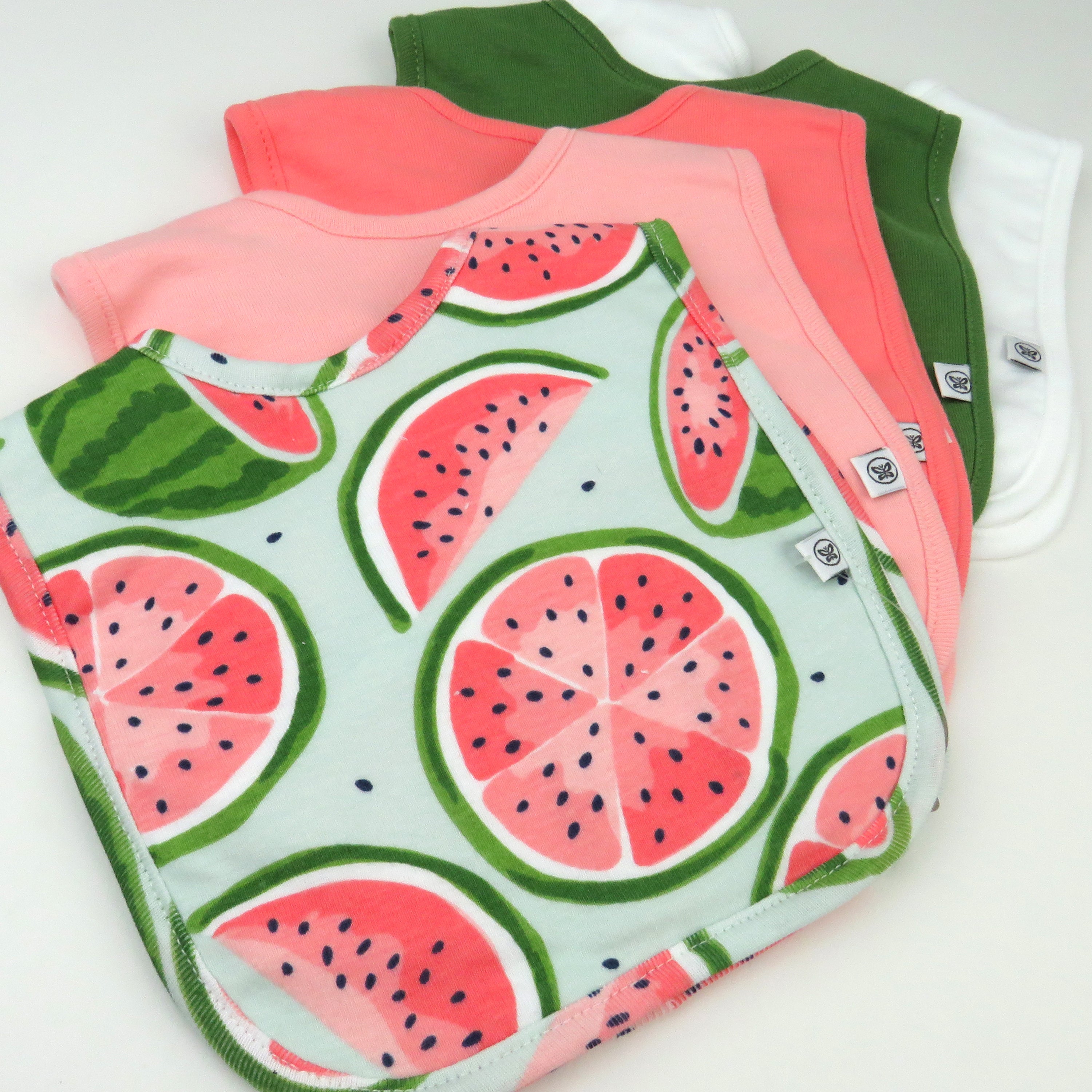 5-Pack Organic Cotton 4 in 1 Reversible Bibs