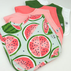 5-Pack Organic Cotton 4 in 1 Reversible Bibs