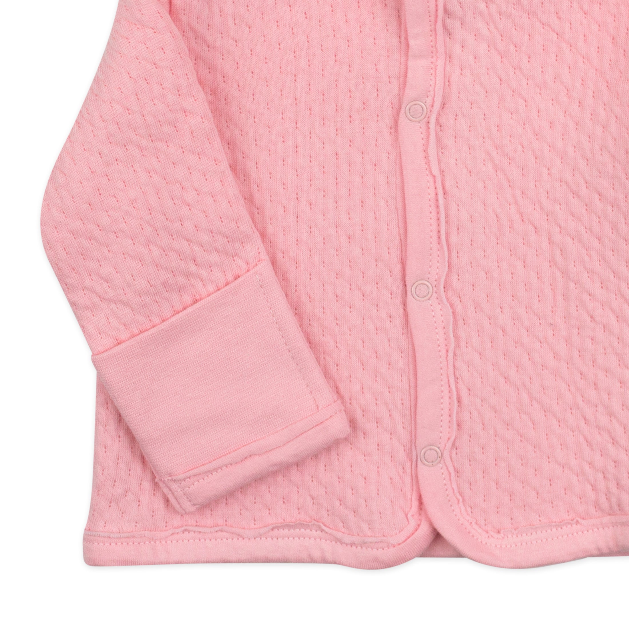 Organic Cotton Matelassé Snap-Front Hooded Jacket