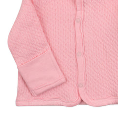 Organic Cotton Matelassé Snap-Front Hooded Jacket