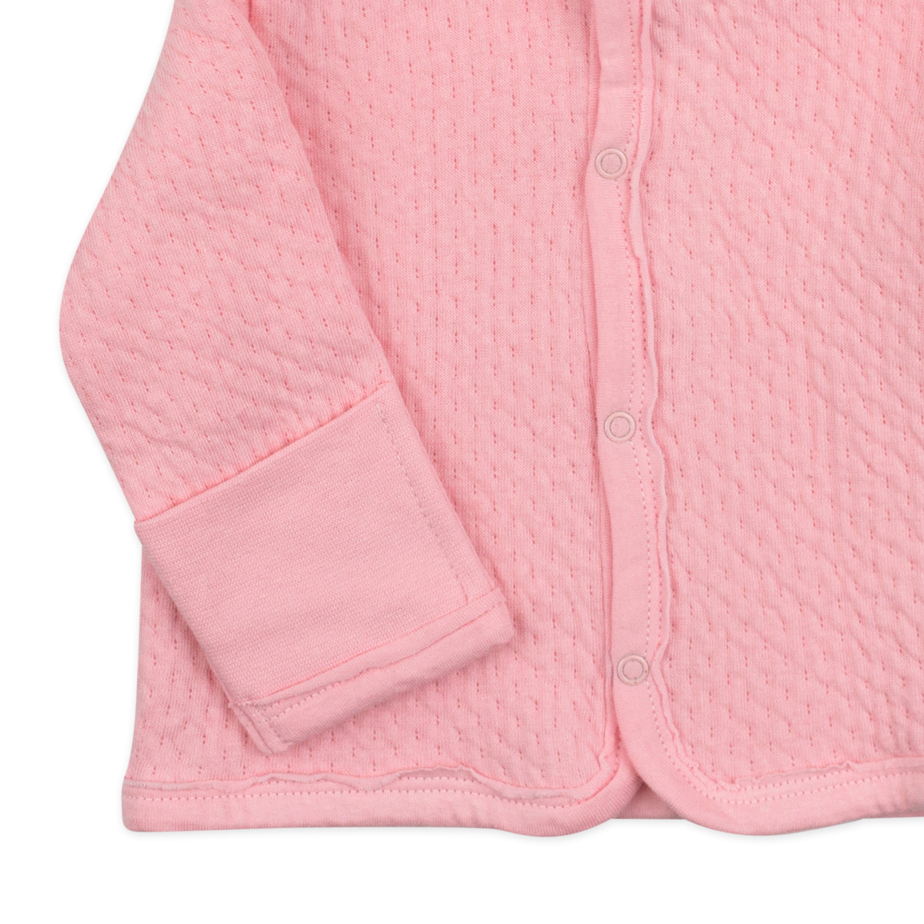 Organic Cotton Matelassé Snap-Front Hooded Jacket