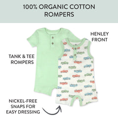 Organic Cotton Jumpsuit Romper Set