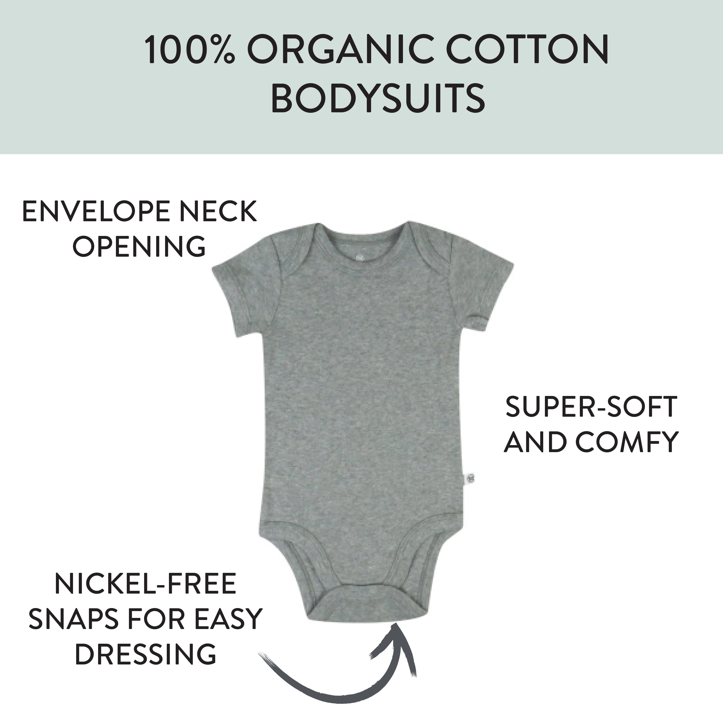 3-Pack Organic Cotton Short Sleeve Bodysuits