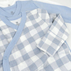 3-Pack Organic Cotton Long Sleeve Side-Snap Bodysuits