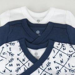 3-Pack Organic Cotton Long Sleeve Side-Snap Bodysuits