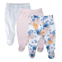 3-Pack Organic Cotton Footed Pants