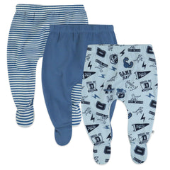 3-Pack Organic Cotton Footed Pants
