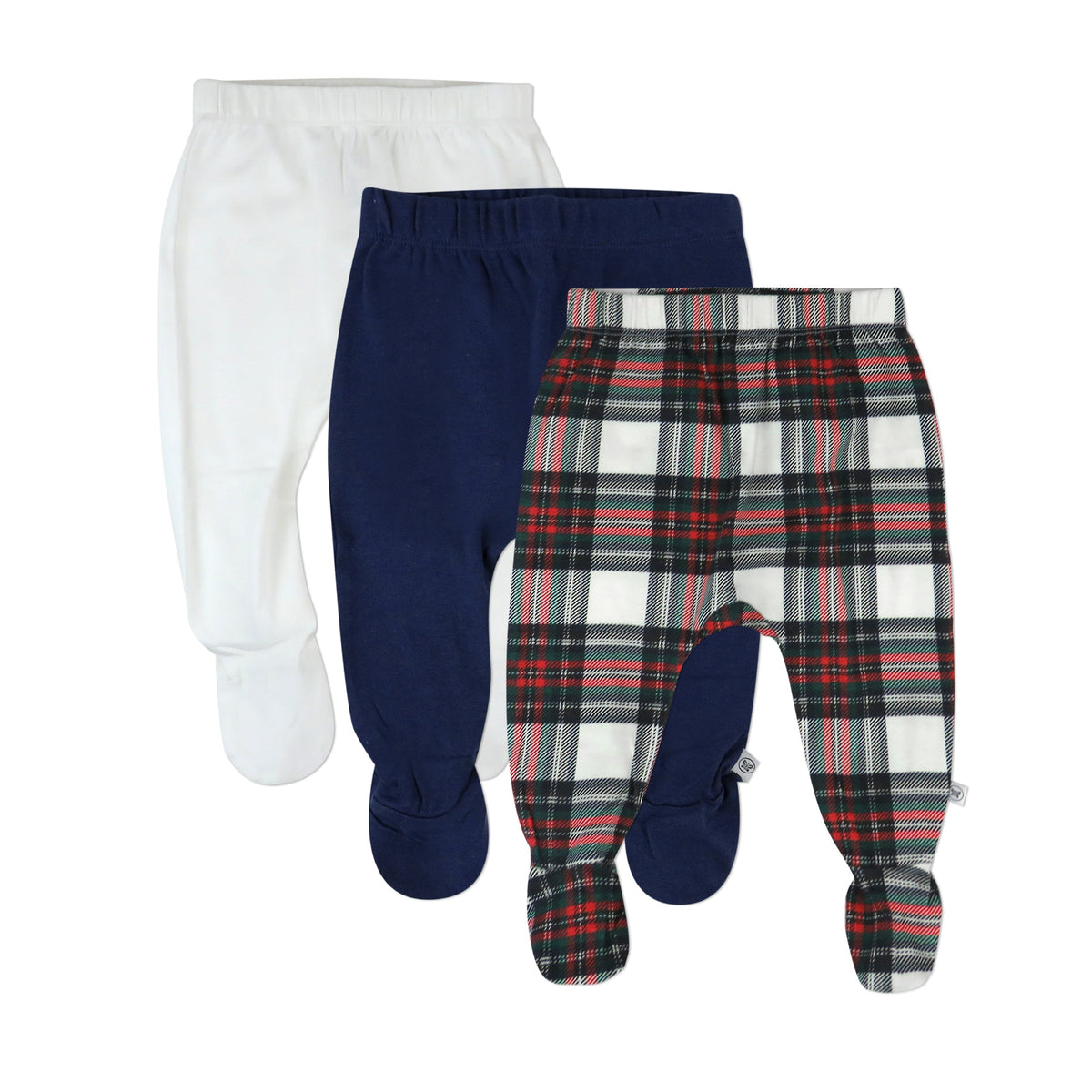 3-Pack Organic Cotton Footed Pants