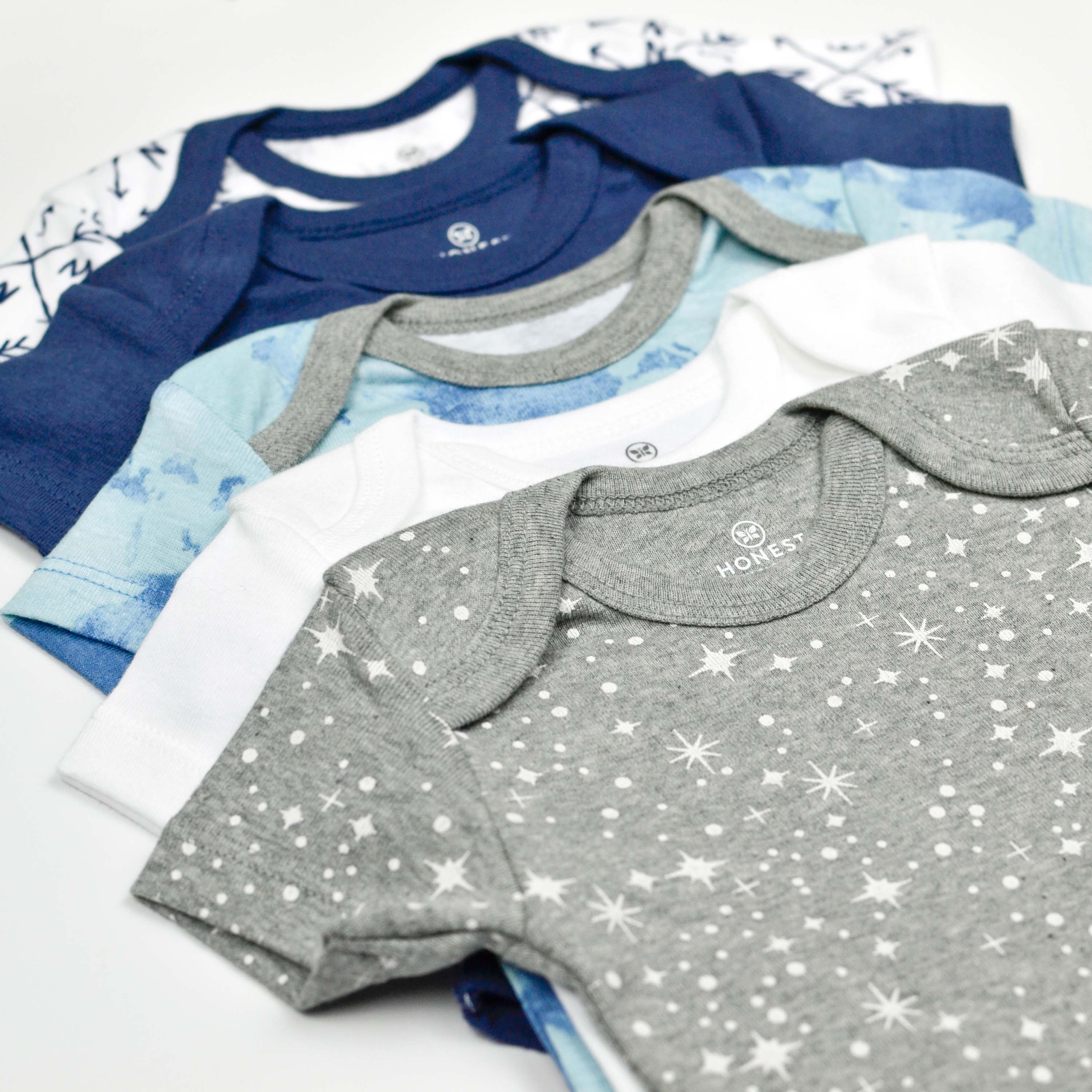 5-Pack Organic Cotton Short Sleeve Bodysuits