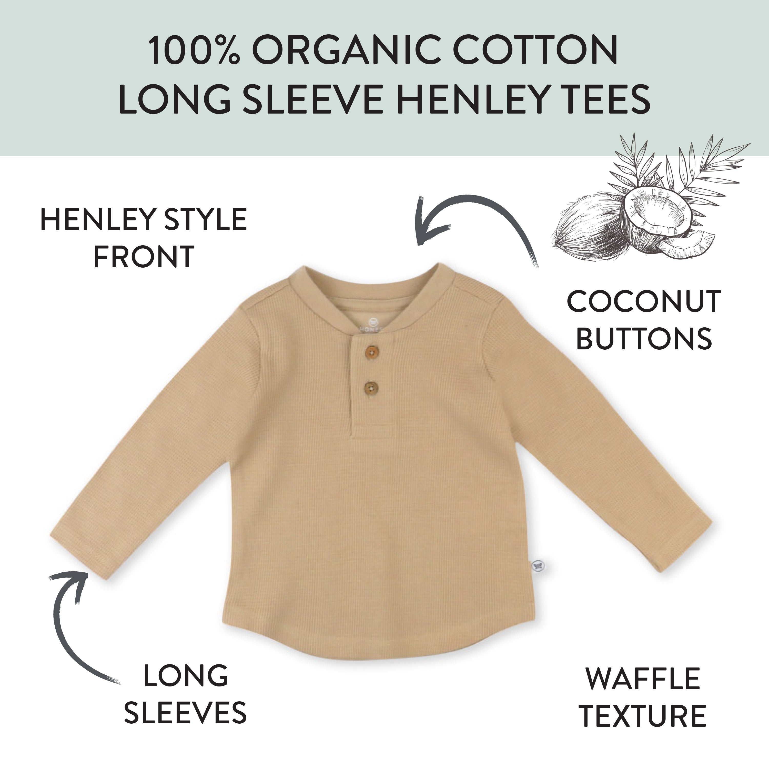 5-Pack Waffle Henley