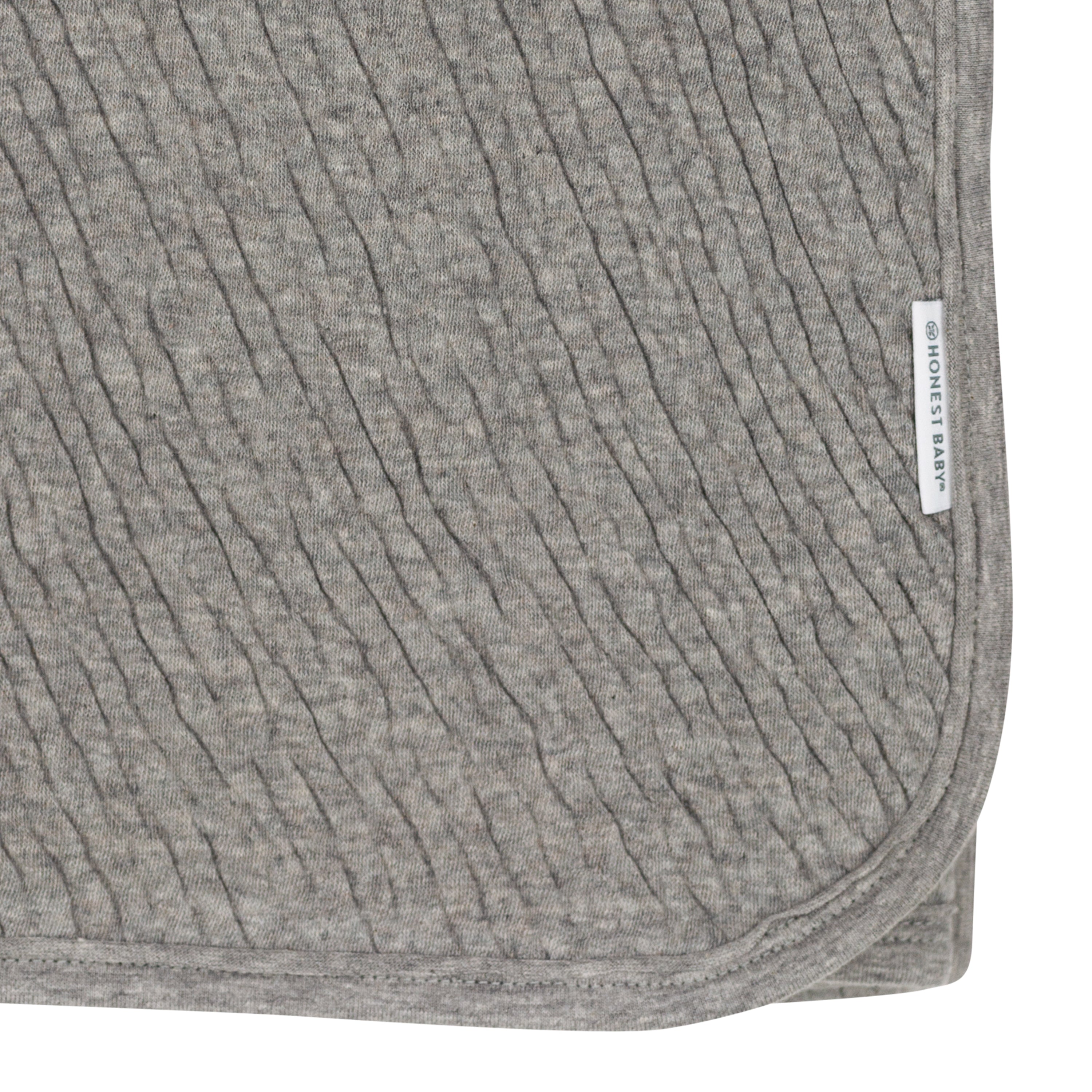 Organic Cotton Matelassé Reversible Receiving Blanket