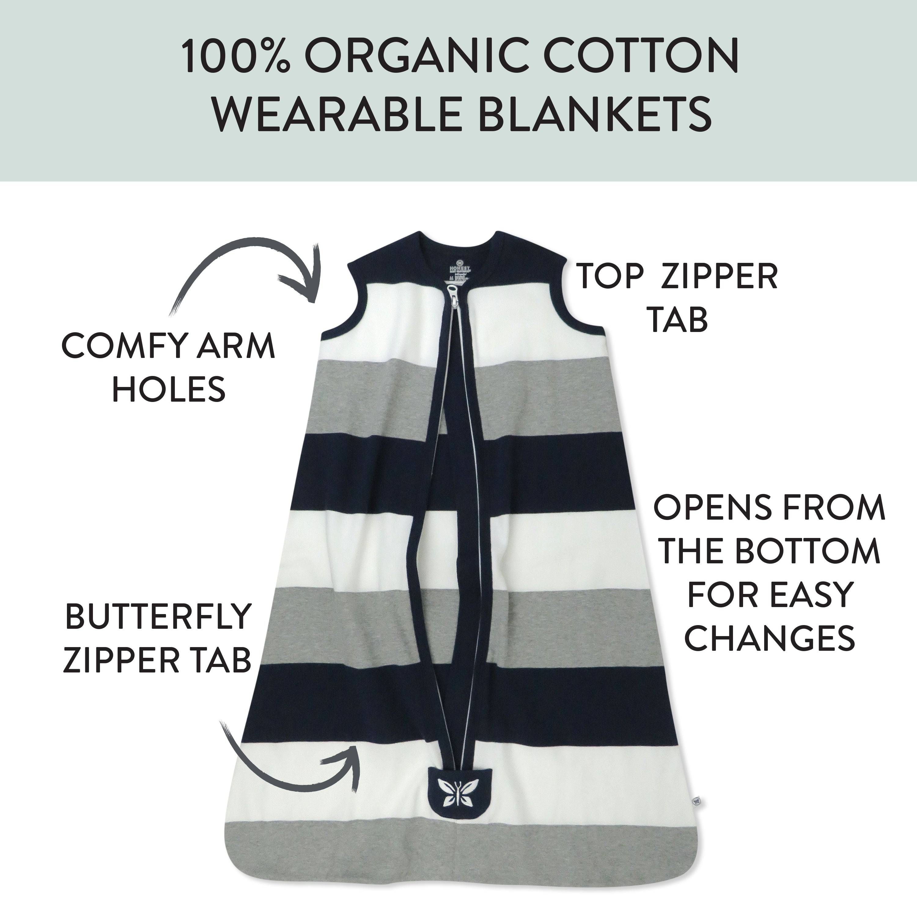 Organic Cotton Classic Wearable Blanket