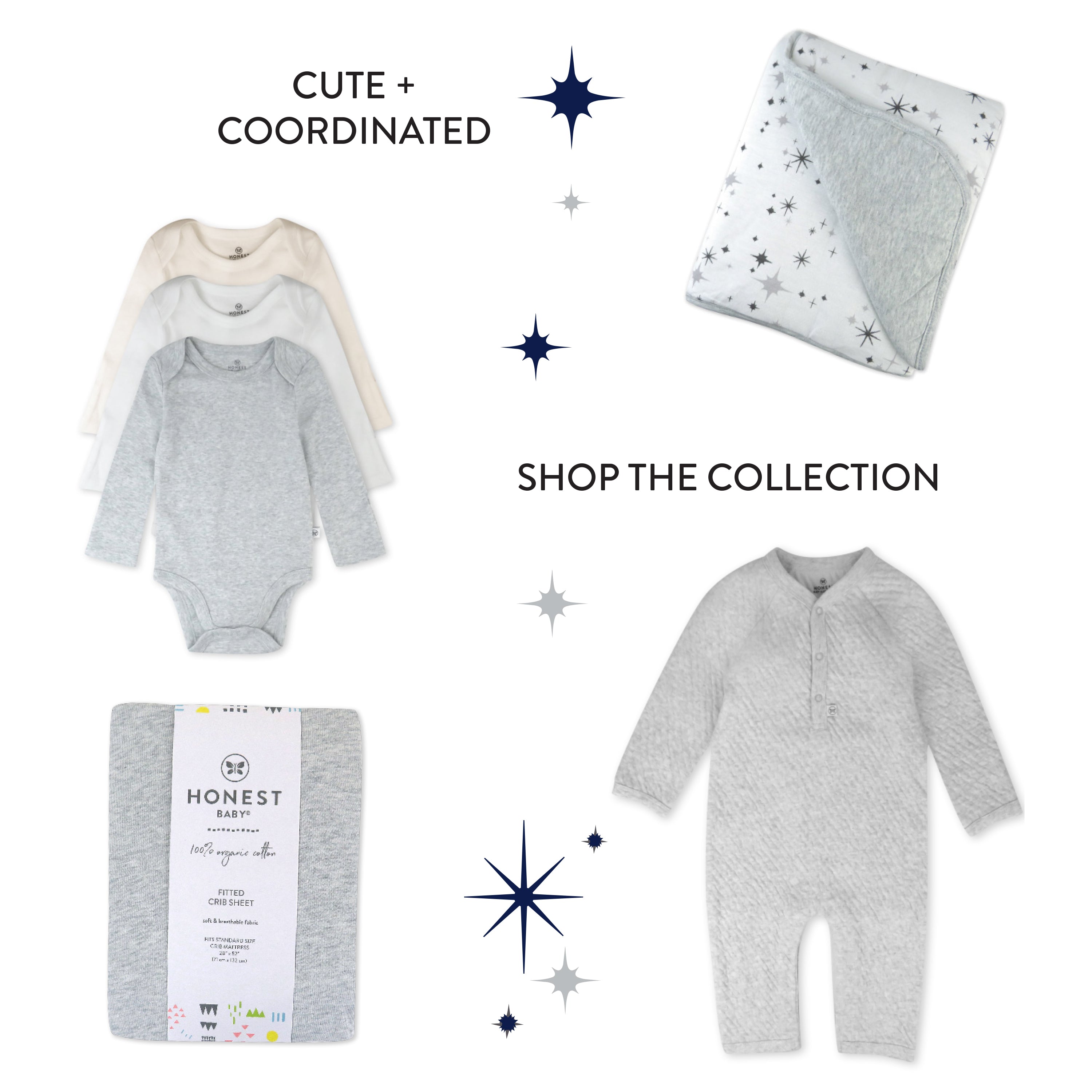 2-Piece Knit Stroller Blanket and Baby Hat