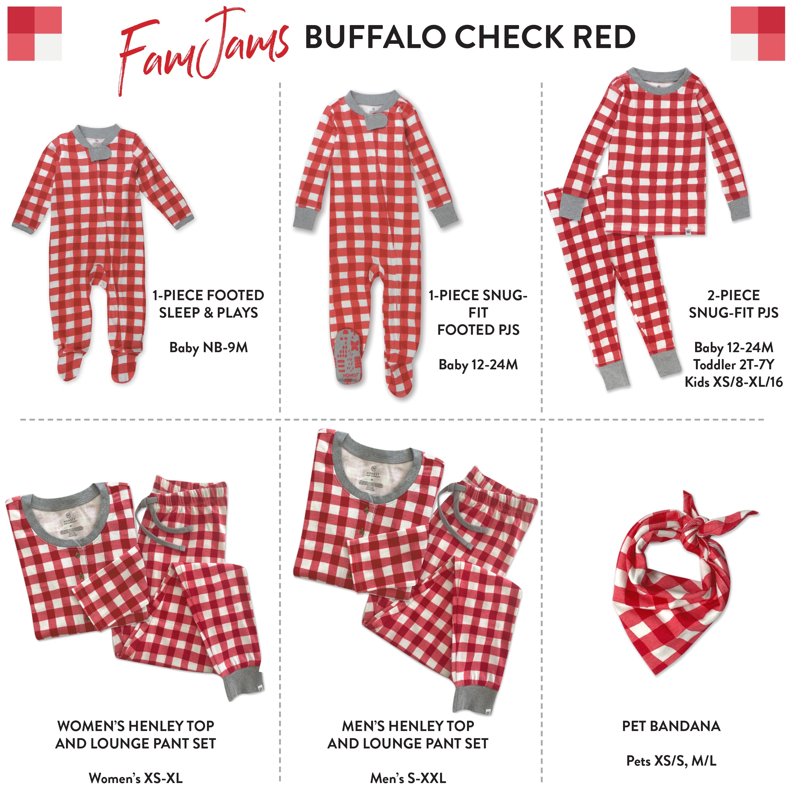 Organic Cotton Holiday Matching Family Pajamas