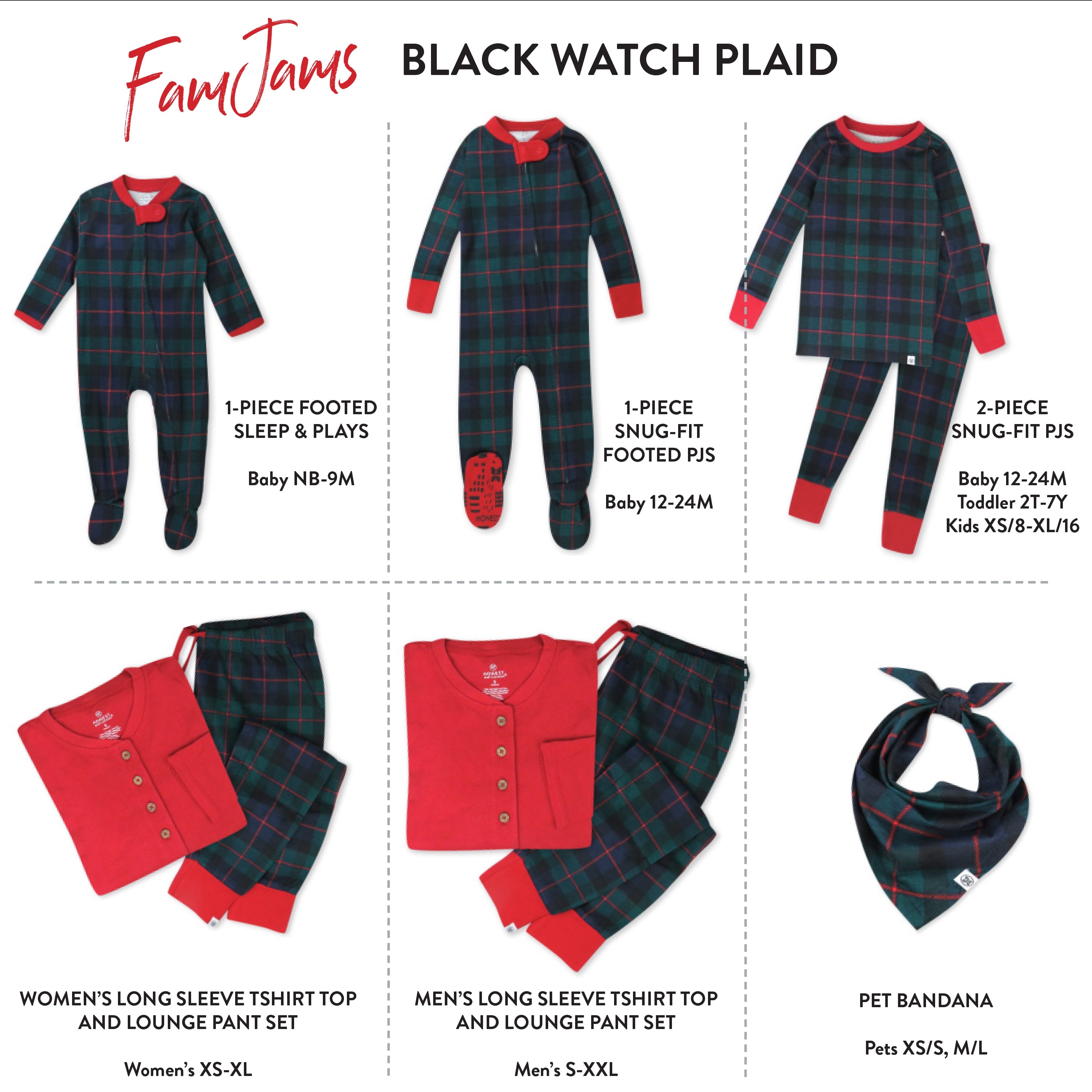 Organic Cotton Holiday Matching Family Pajamas