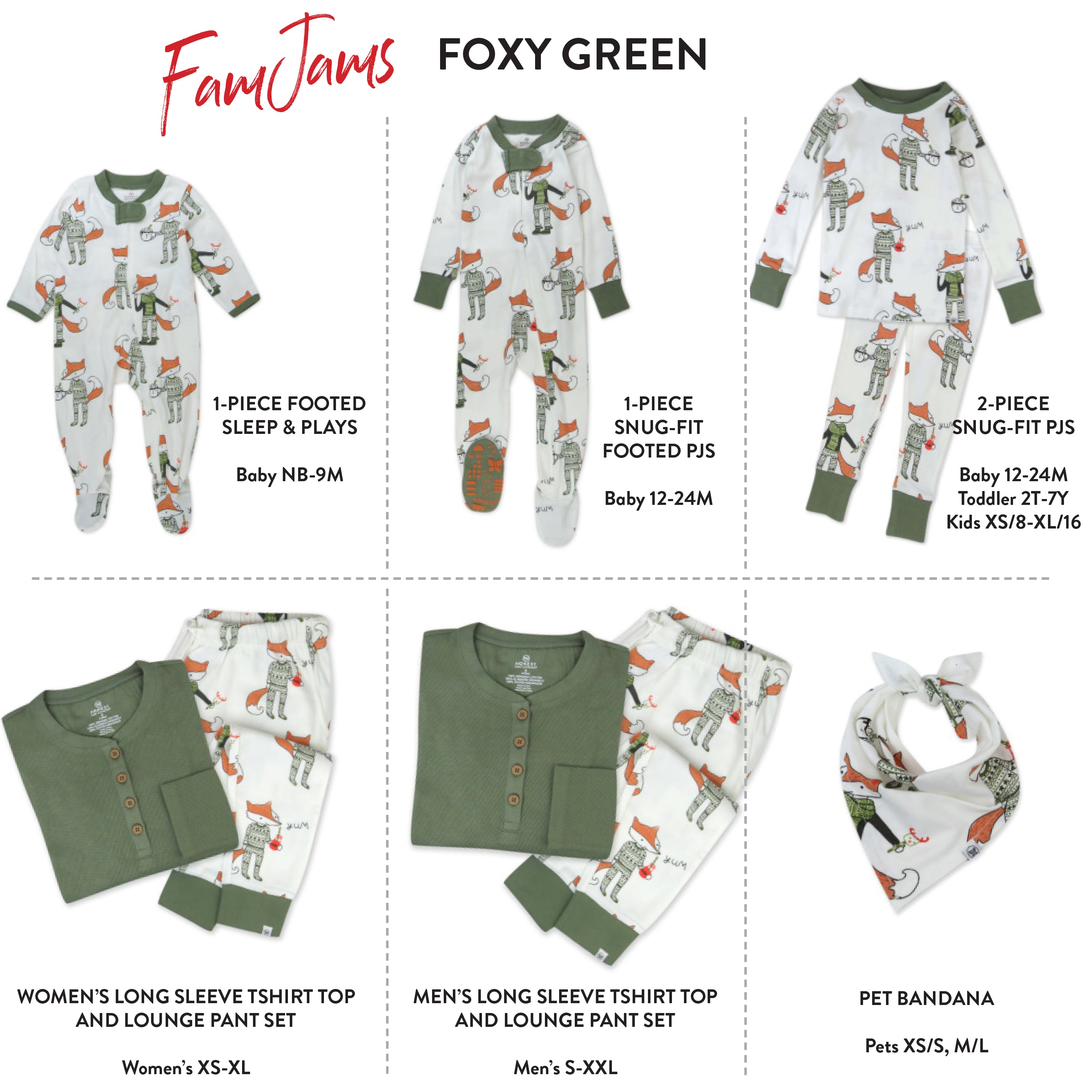 Organic Cotton Holiday Matching Family Pajamas