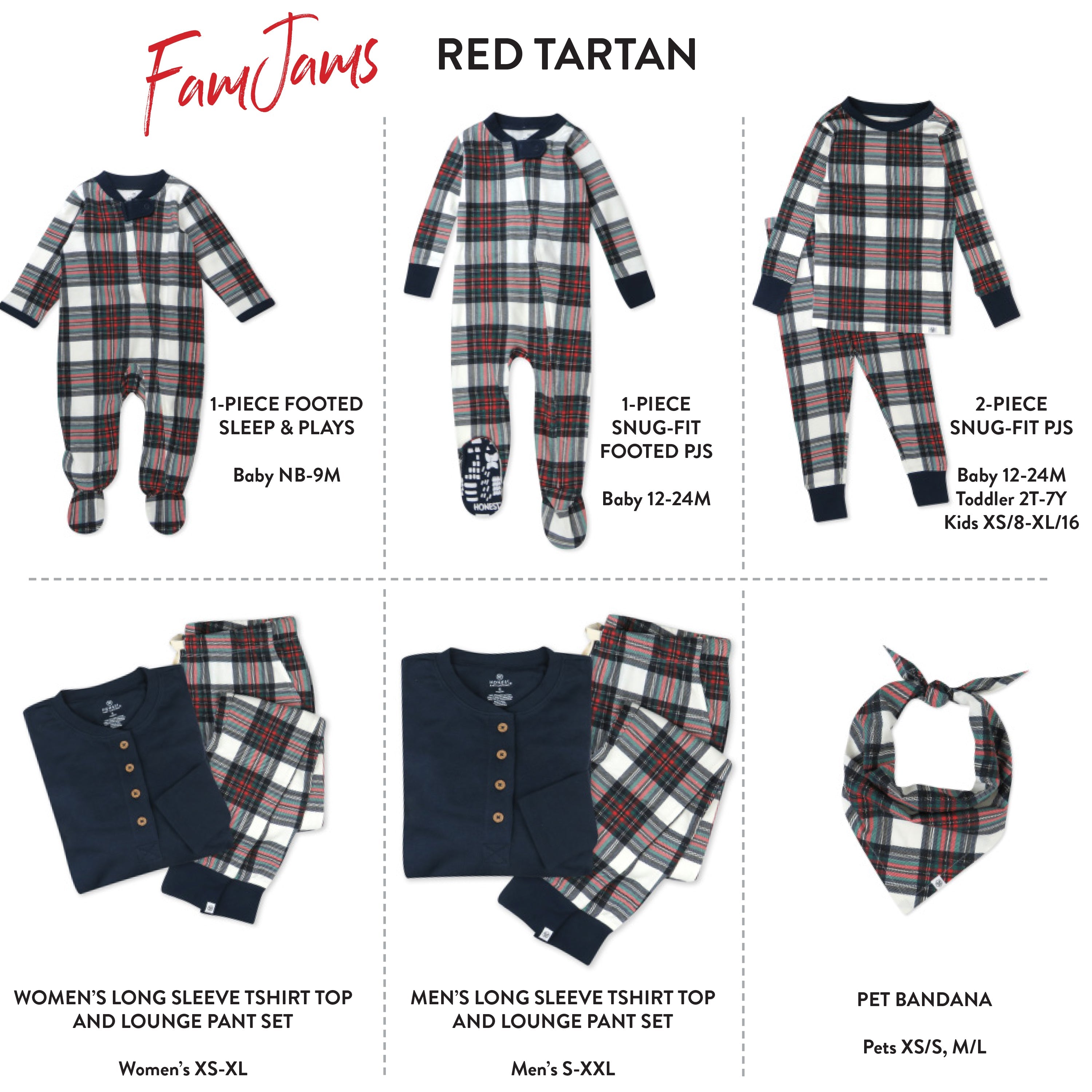 Organic Cotton Holiday Matching Family Pajamas