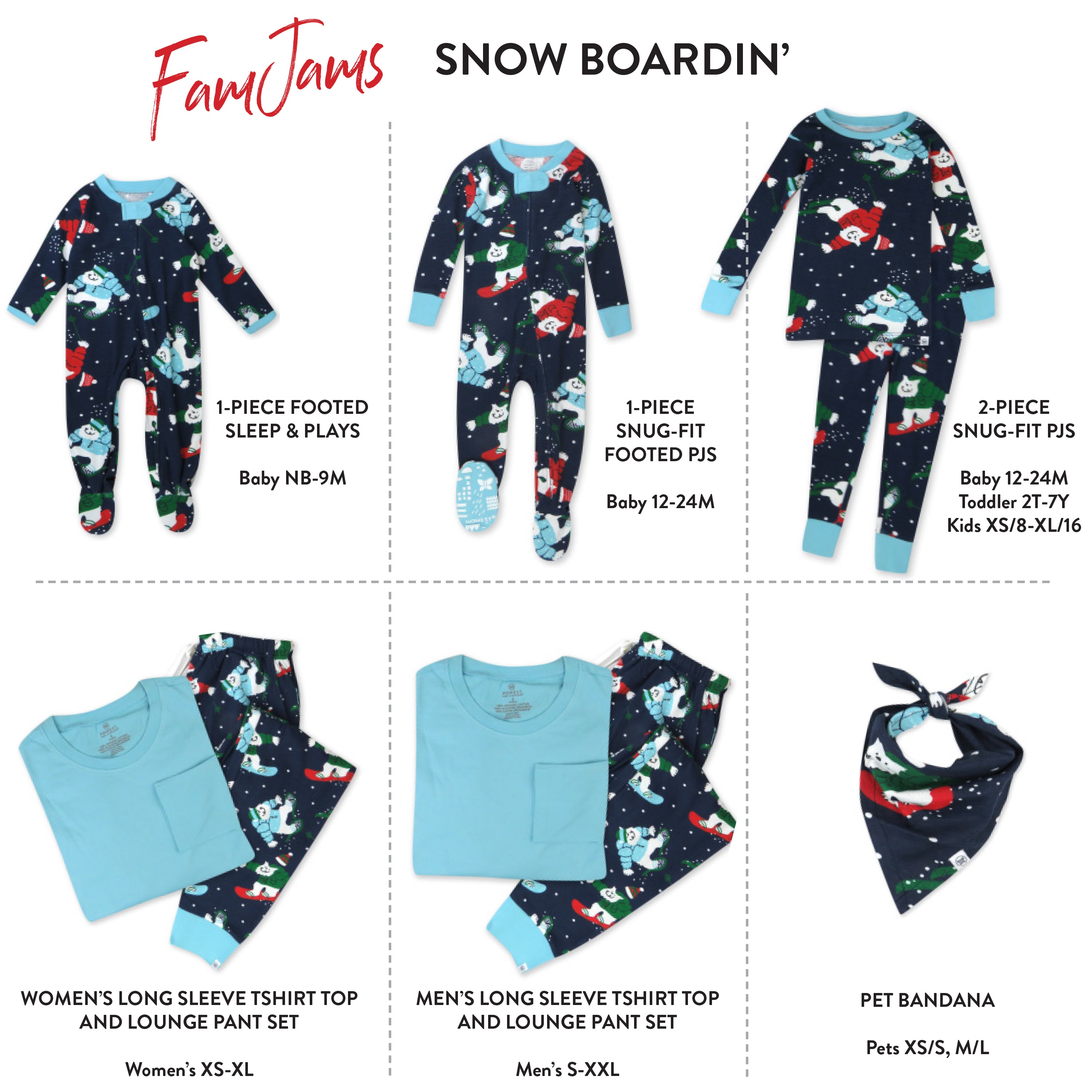 Organic Cotton Holiday Matching Family Pajamas