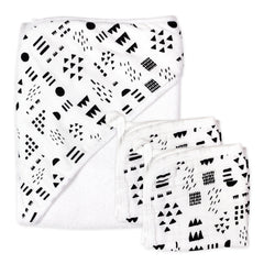 3-Piece Organic Cotton Hooded Towel Set