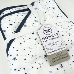 3-Piece Organic Cotton Hooded Towel Set