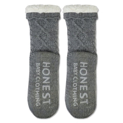 Sherpa Lined Cable Slipper Sock