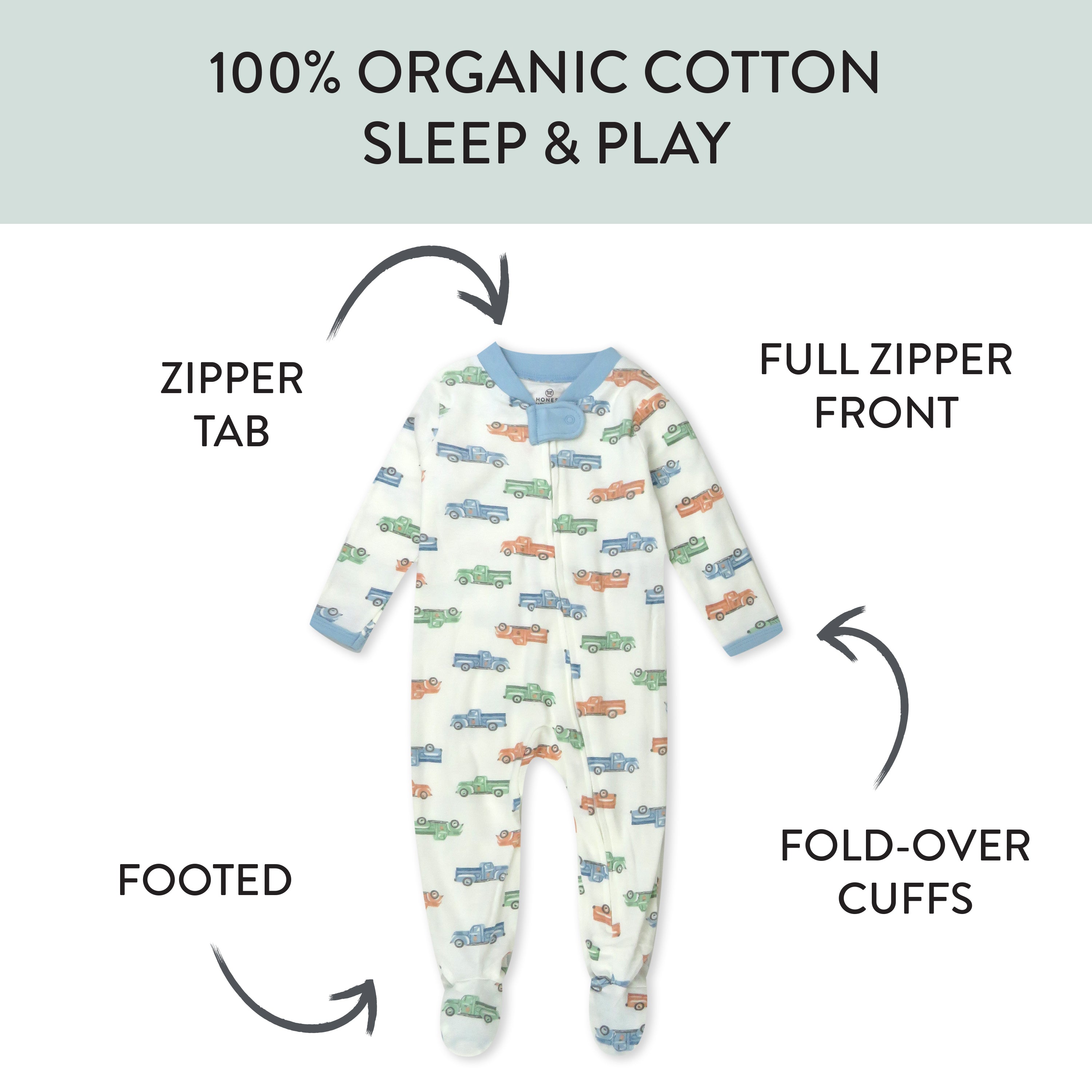 Organic Cotton Sleep & Plays
