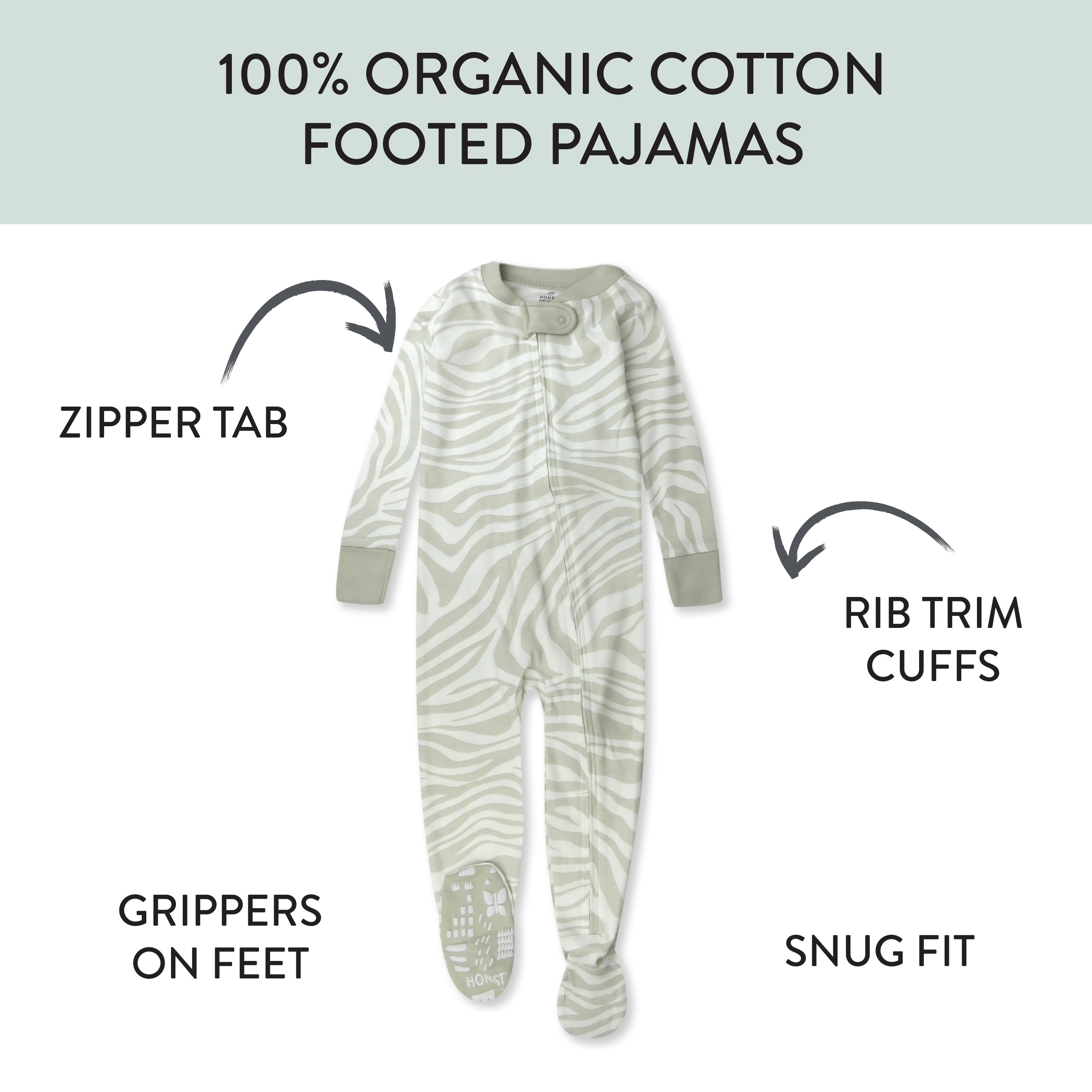 Organic Cotton Snug-Fit Footed Pajamas