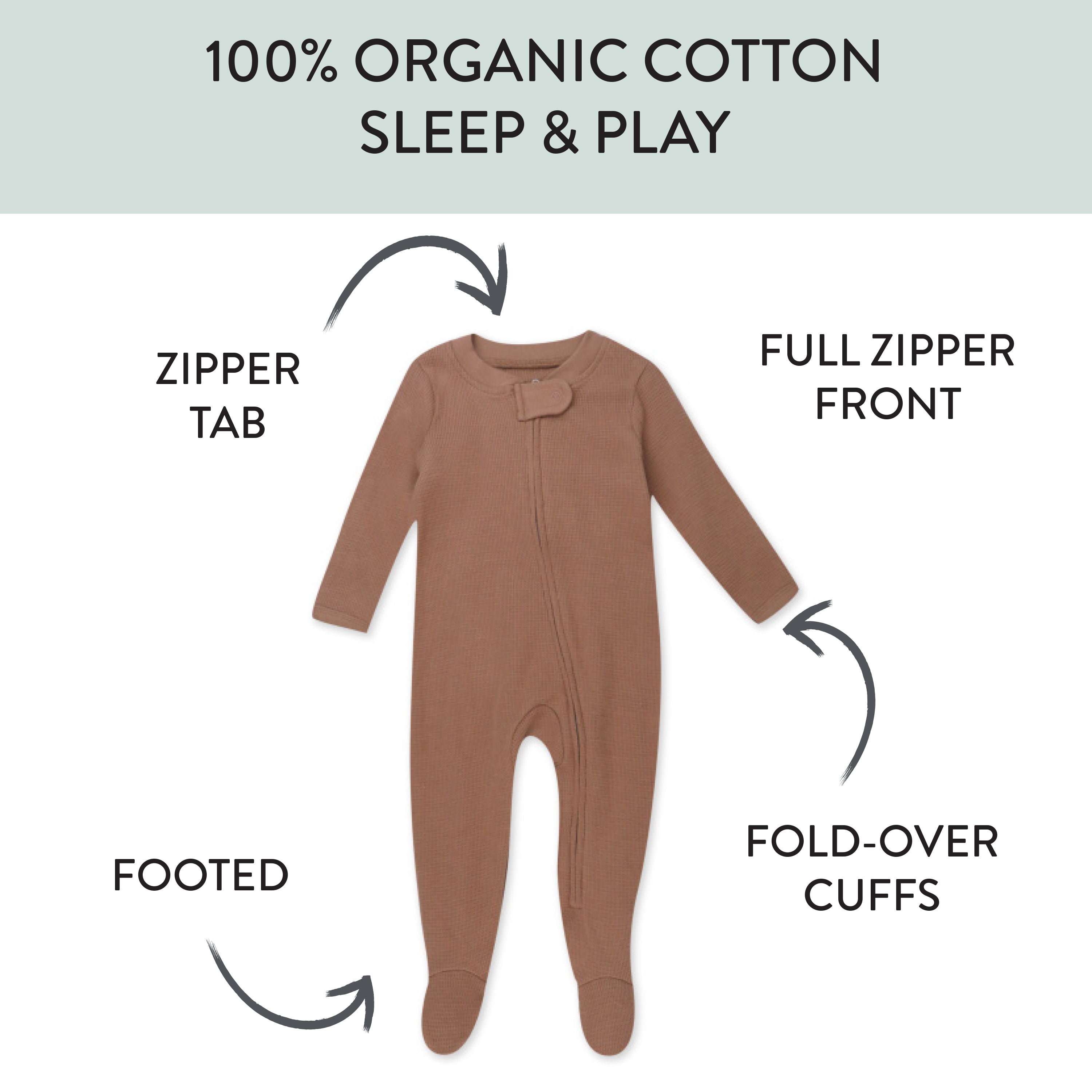 Organic Cotton Waffle Sleep & Play