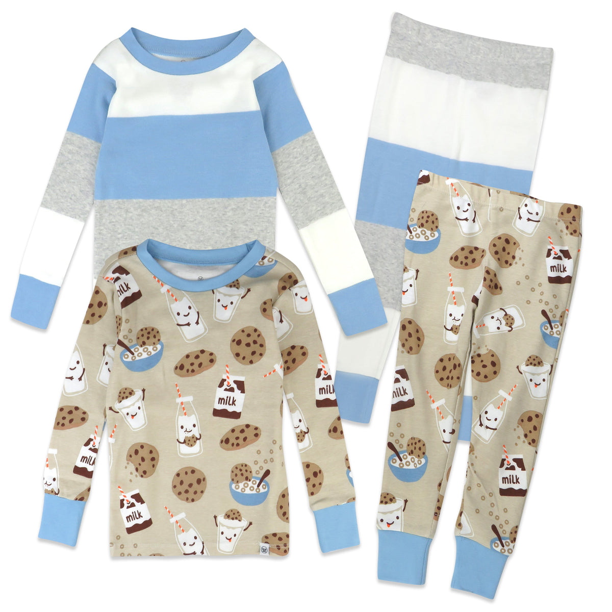 4-Piece Long Sleeve PJ Set