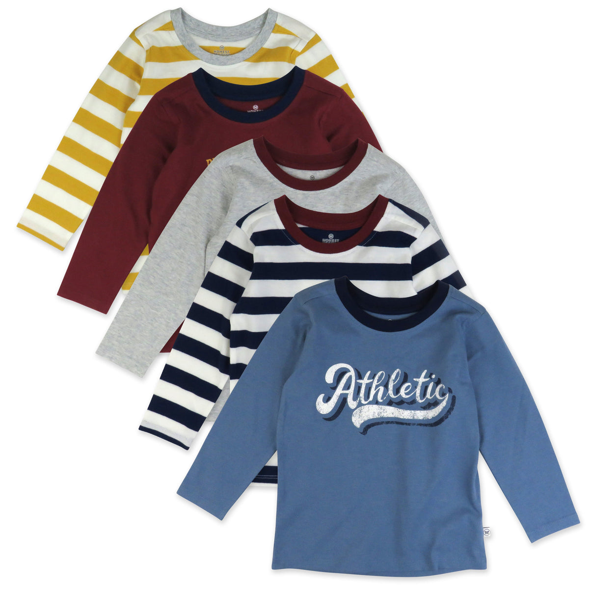 5-Pack Organic Cotton Long Sleeve T-Shirts