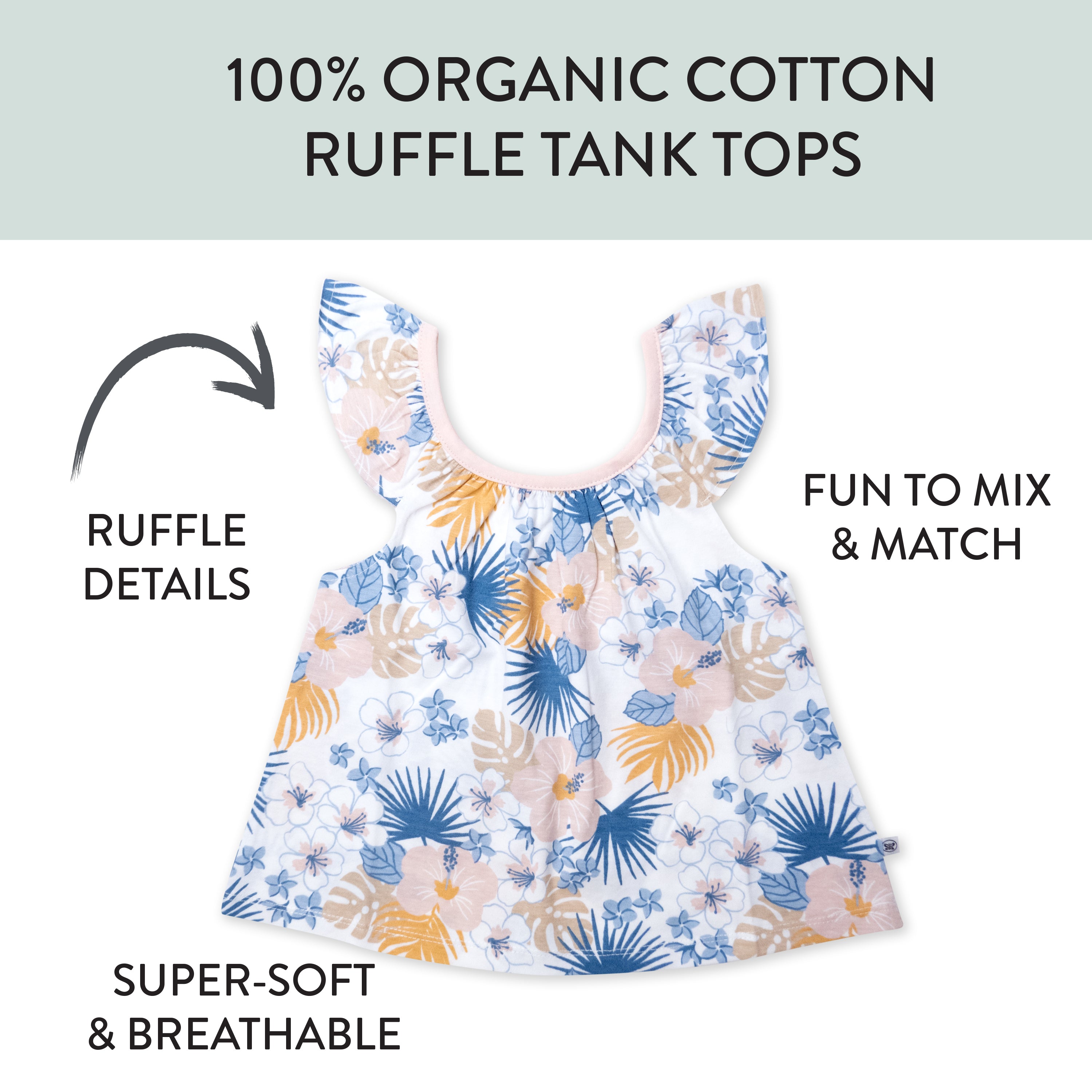 5-Pack Organic Cotton Girls' Short Sleeve T-Shirts