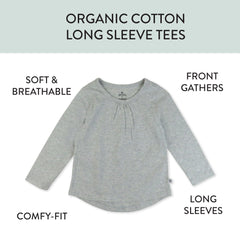5-Pack Long Sleeve T-Shirt with Front Gathering