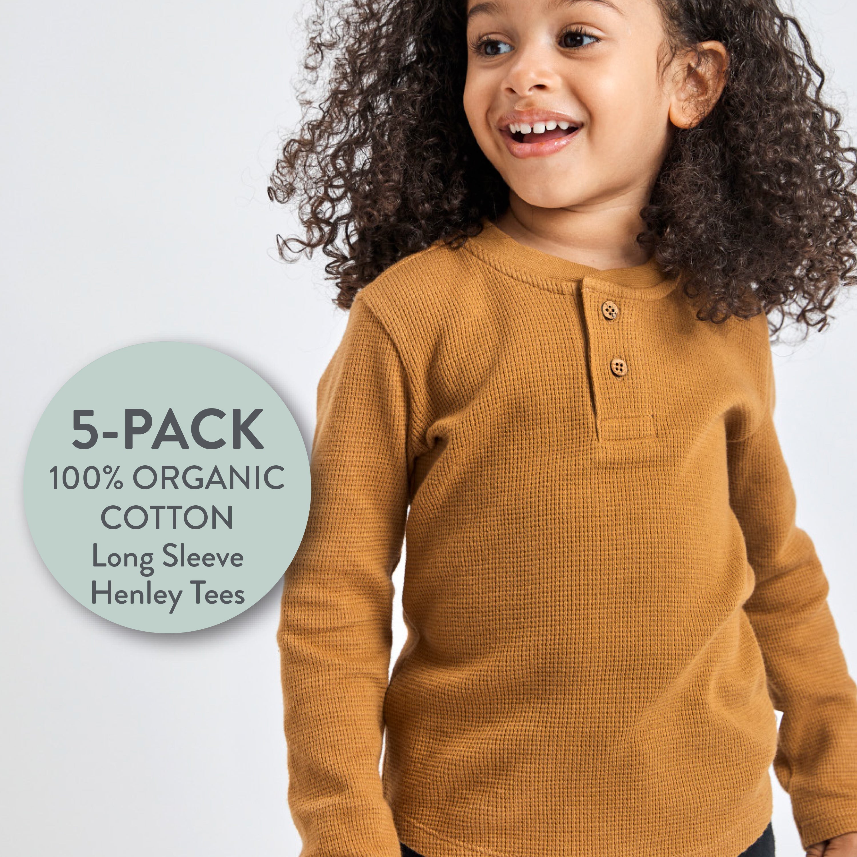 5-Pack Waffle Henley